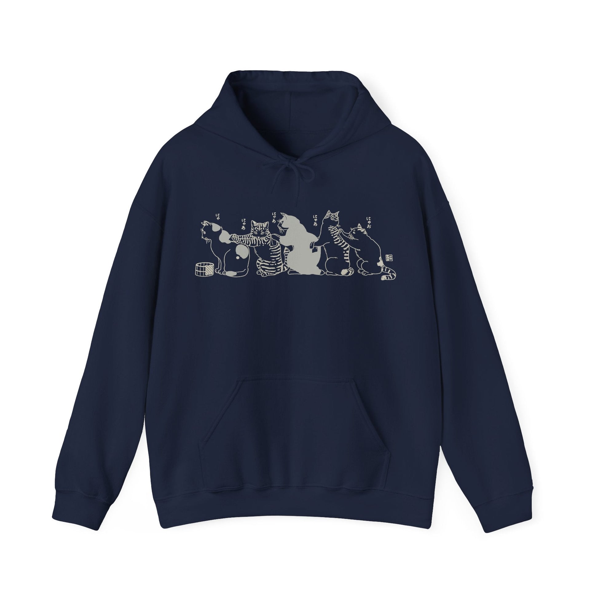 Cozy Japanese Cat Hoodie Sweatshirt - KILLER RETRO