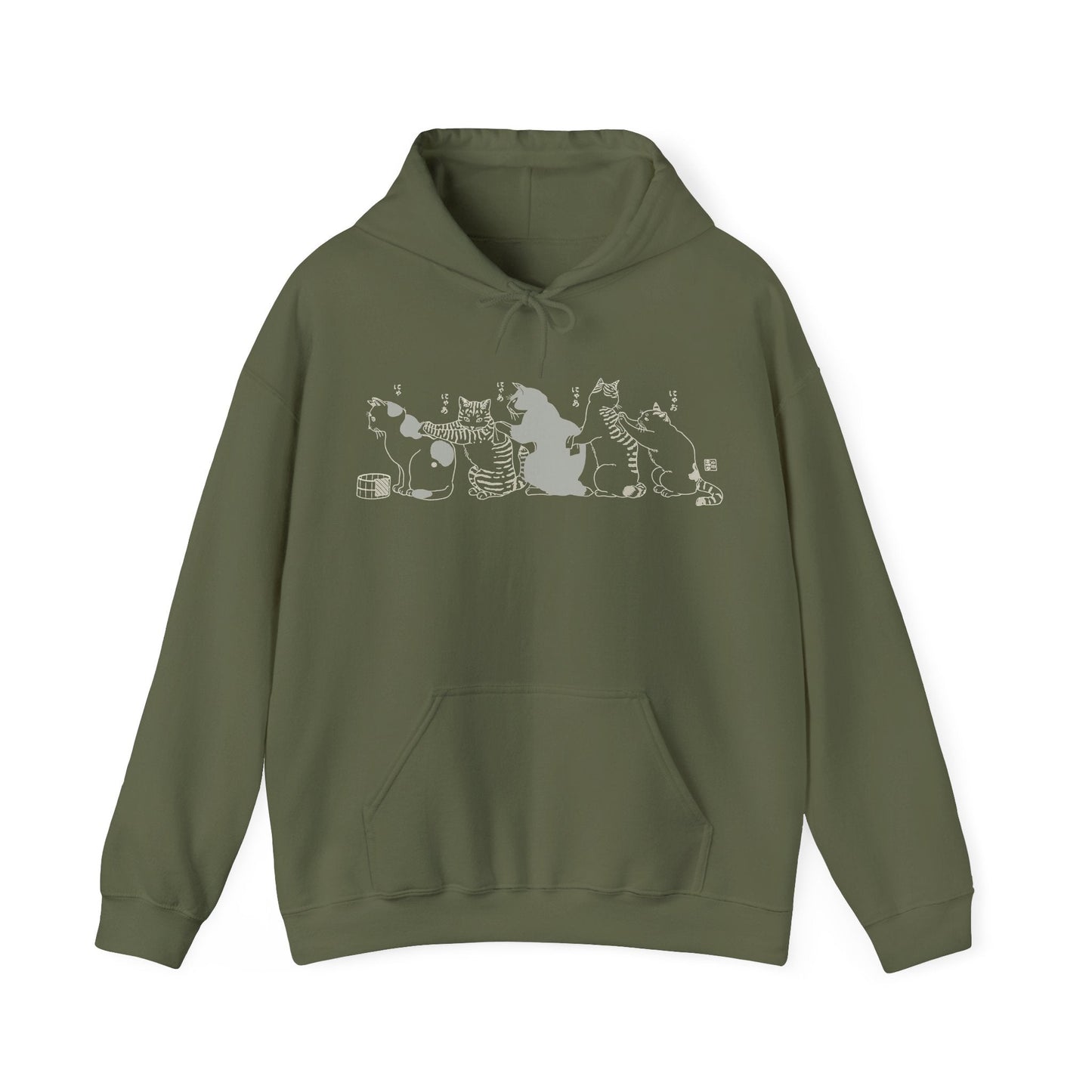 Cozy Japanese Cat Hoodie Sweatshirt - KILLER RETRO