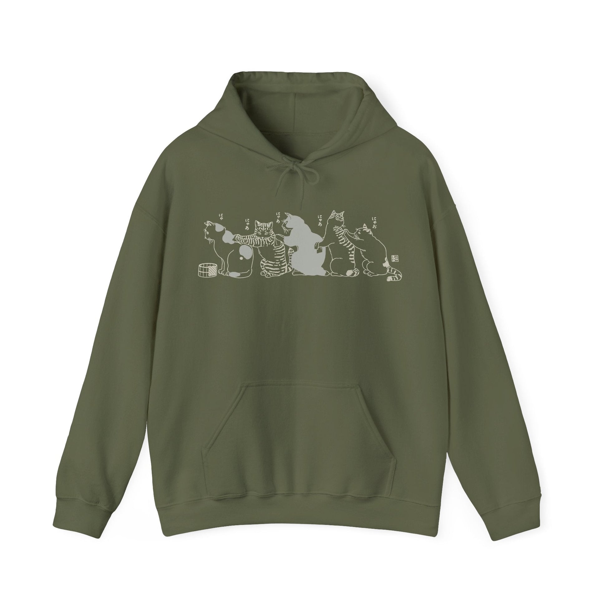 Cozy Japanese Cat Hoodie Sweatshirt - KILLER RETRO