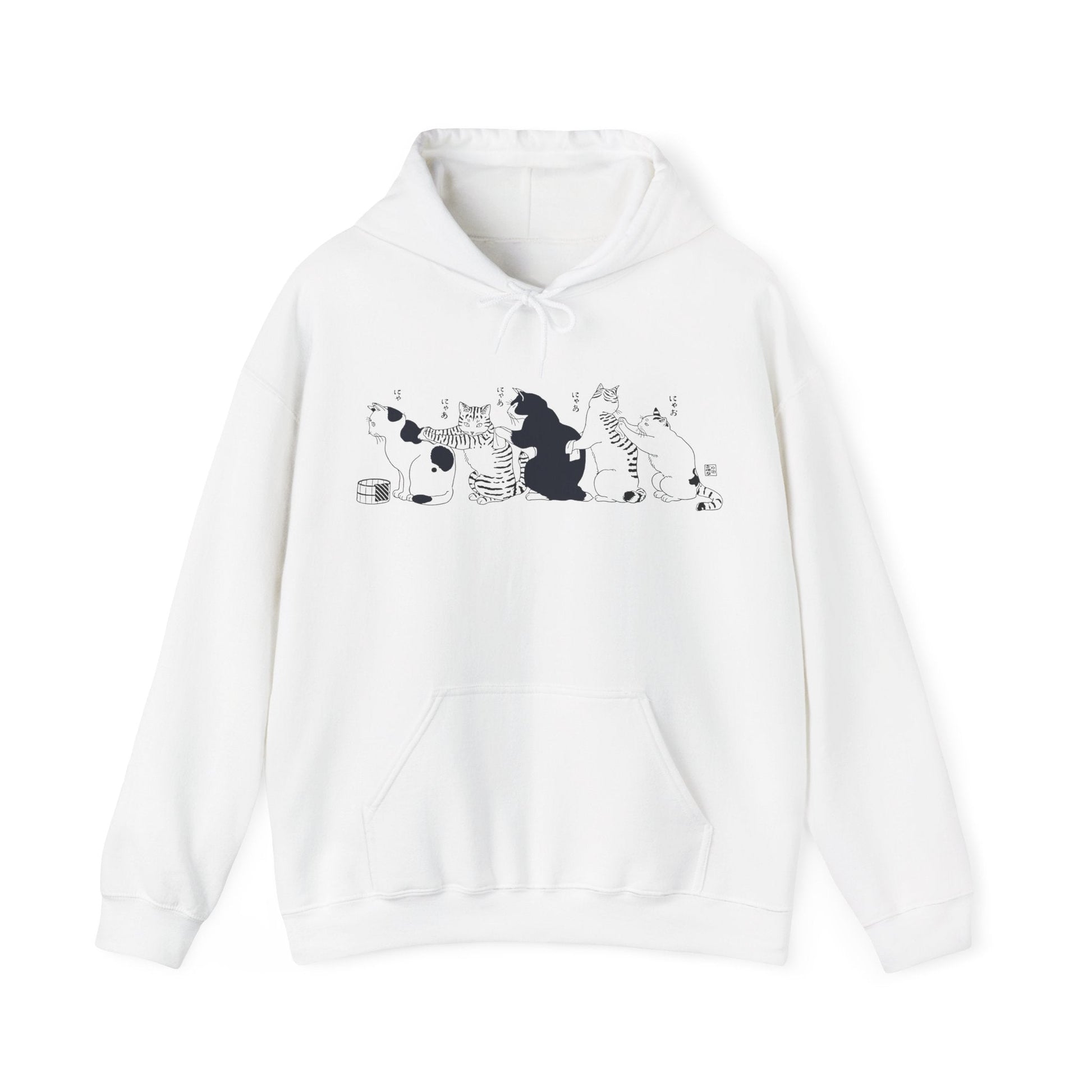 Cozy Japanese Cat Hoodie Sweatshirt - KILLER RETRO