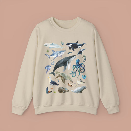 Ocean Animals Sweatshirt - KILLER RETRO