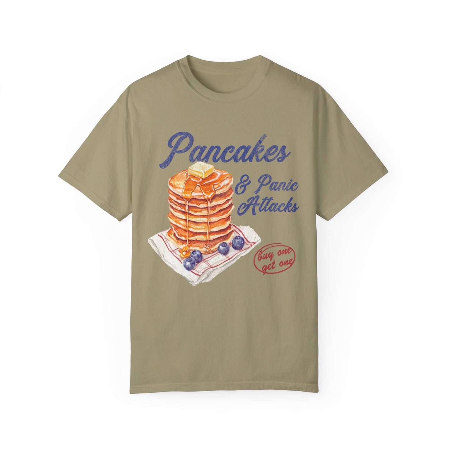 Pancakes & Panic Attacks Funny Retro Graphic Tee. - KILLER RETRO