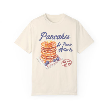 Pancakes & Panic Attacks Funny Retro Graphic Tee. - KILLER RETRO