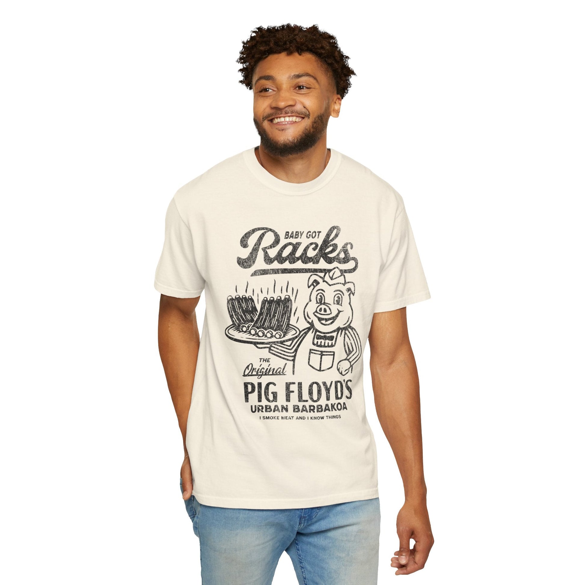 Retro Babby Got Racks Funny Meat Grill T-shirt - KILLER RETRO