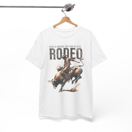 Retro Rodeo Bull Riding Shirt. Vintage Western Tee - KILLER RETRO