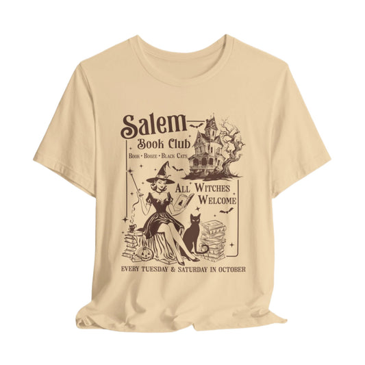 Salem Book Club Tee, Halloween Reader Shirt, Spooky Season Apparel, Funny Book Lover Gift, Witches Bookish Shirt - KILLER RETRO