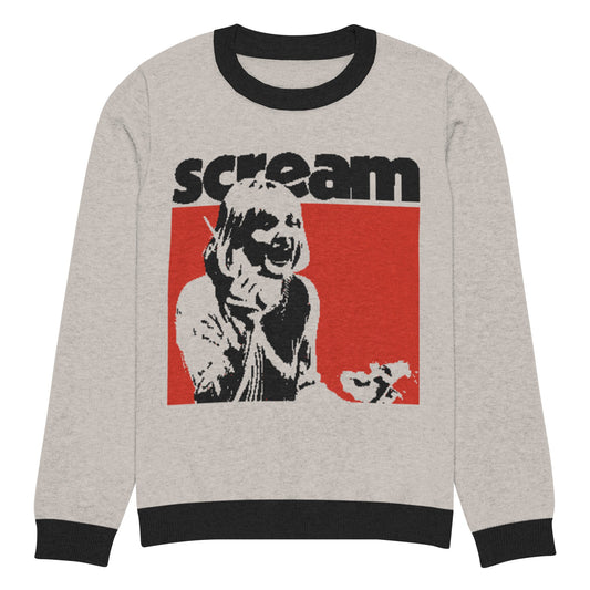 Scream Knitted Crewneck Sweater. - KILLER RETRO