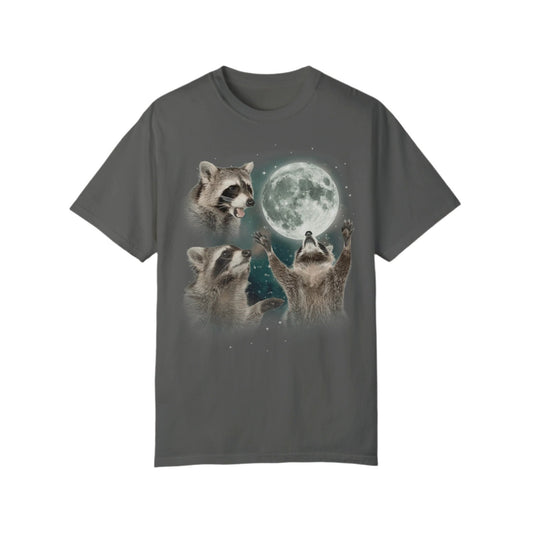 Three Raccoons Moon Vintage T-shirt. - KILLER RETRO