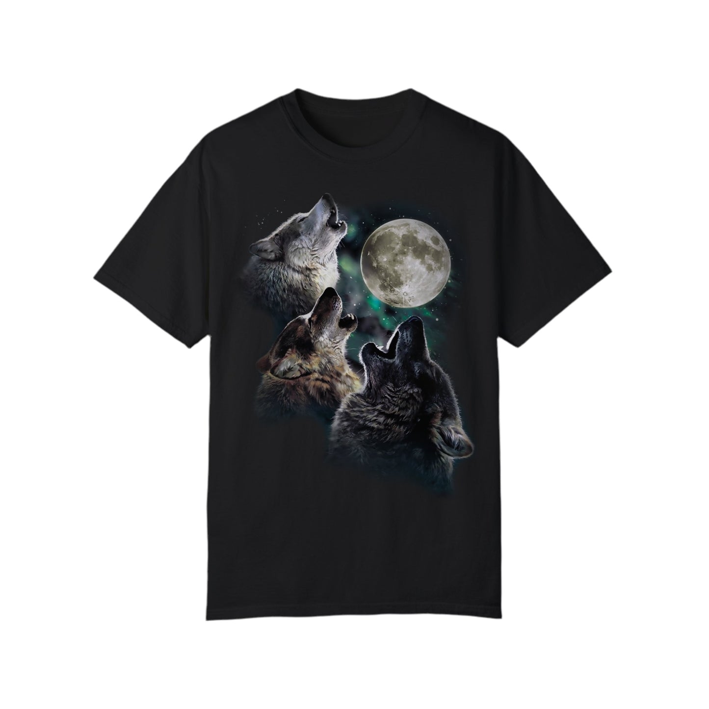 Three Wolves Howling At Moon T-Shirt - KILLER RETRO