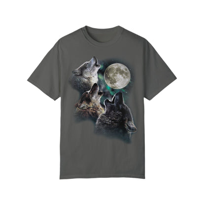 Three Wolves Howling At Moon T-Shirt - KILLER RETRO