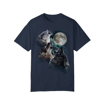 Three Wolves Howling At Moon T-Shirt - KILLER RETRO