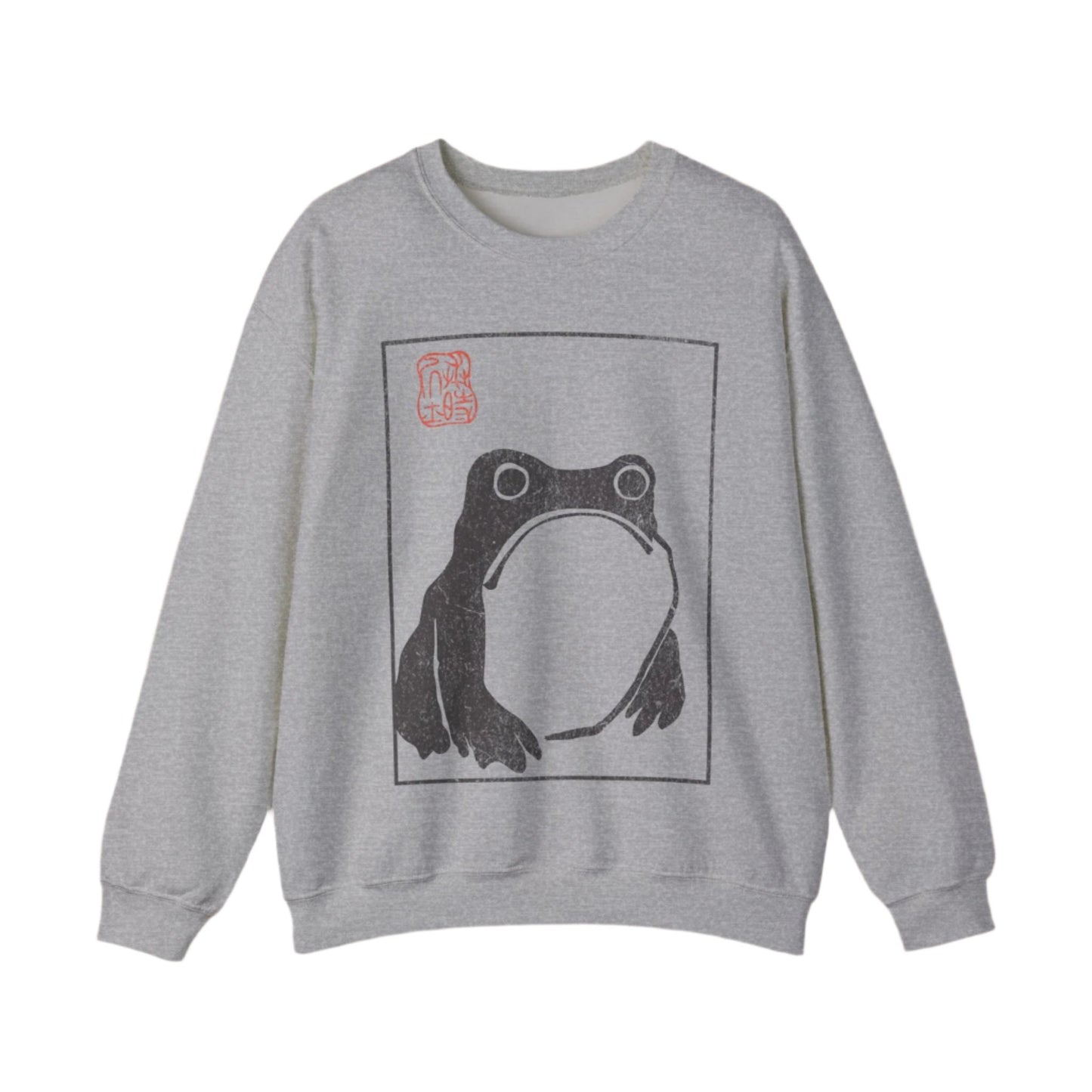 Unimpressed Grumpy Japanese Frog Sweatshirt. - KILLER RETRO