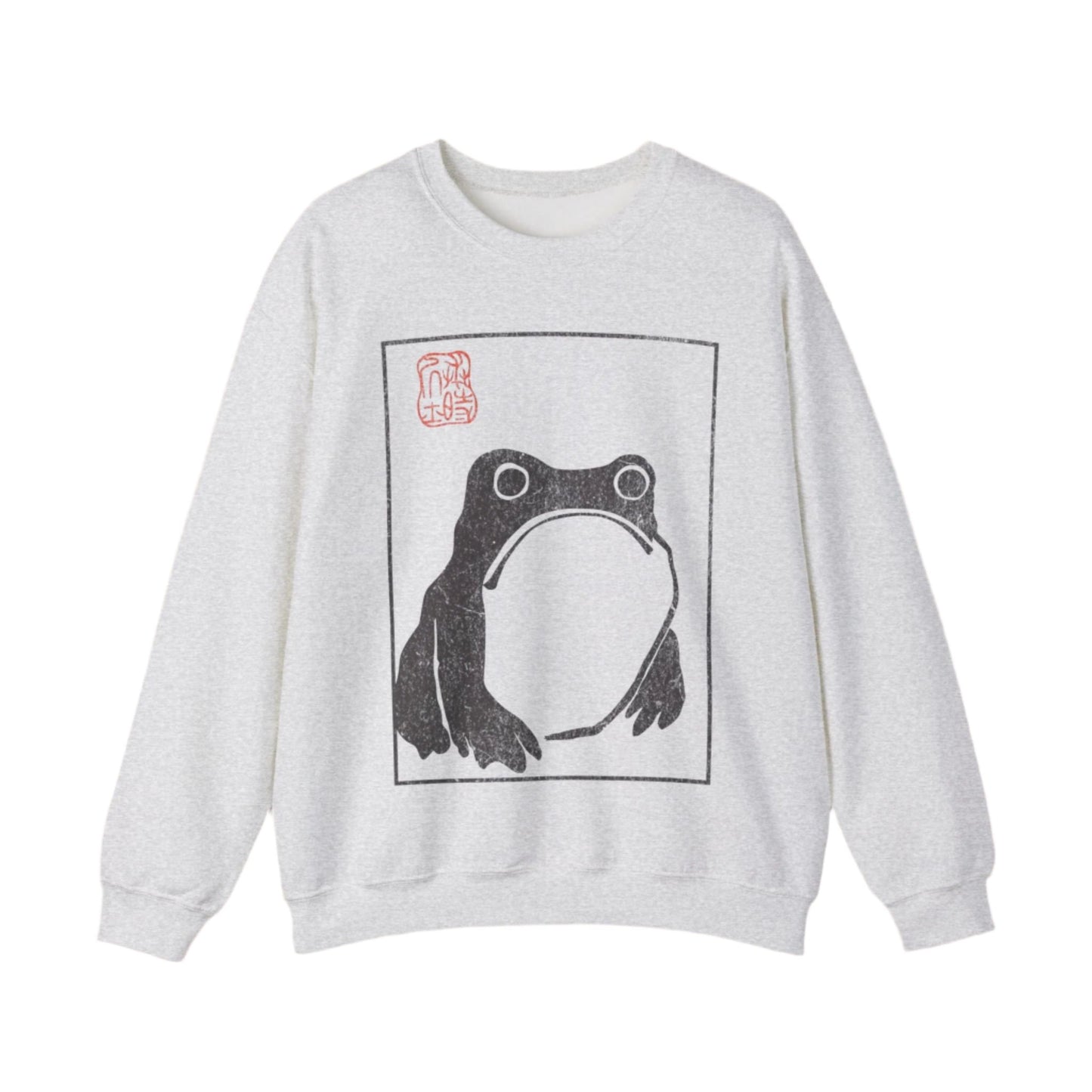 Unimpressed Grumpy Japanese Frog Sweatshirt. - KILLER RETRO