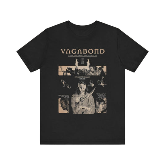 Vagabond Manga Graphic Tee. Unisex Retro T-shirt. Gift for Manga, Anime Lovers - KILLER RETRO