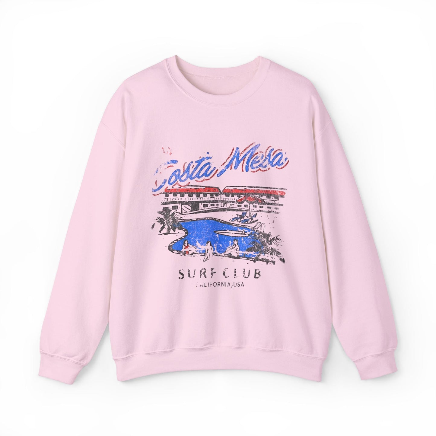 Vintage Distressed Costa Mesa Surf Club Retro Sweatshirt - KILLER RETRO