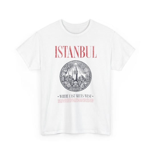 Vintage Istanbul Retro Graphic Tee, Travel Istanbul Unisex Heavy Cotton Shirt, East West Vacation Souvenir Gift, Turkey Tourism Top, - KILLER RETRO