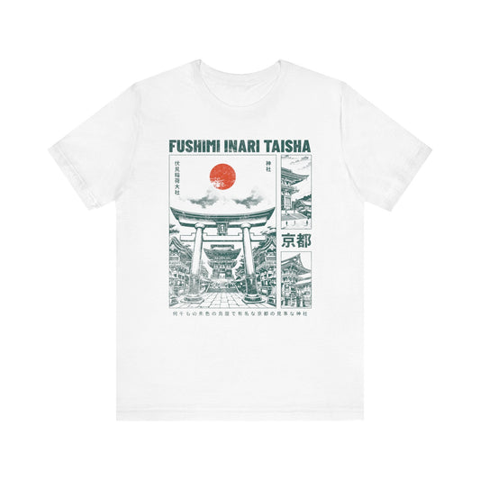 Vintage Kyoto Shrine Japanese Graphic T-shirt - Retro Fushimi Inari Taisha Tee - KILLER RETRO