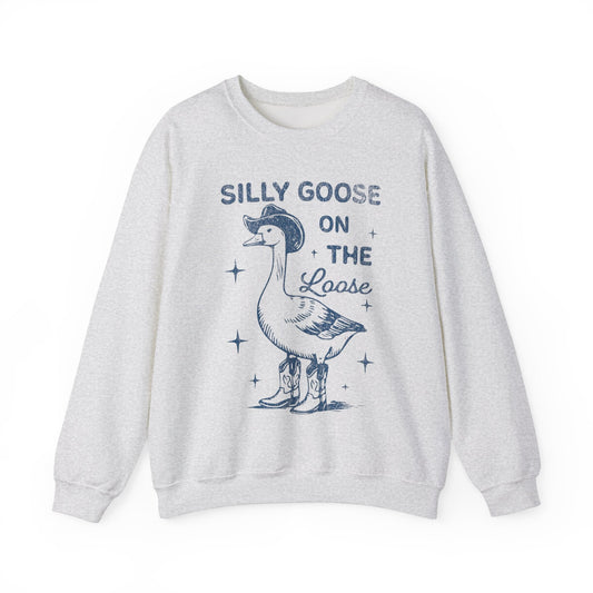 Vintage Silly Goose Sweatshirt - Funny Retro Graphic Tee with 90s Aesthetic - Cowgirl Western Tee - KILLER RETRO