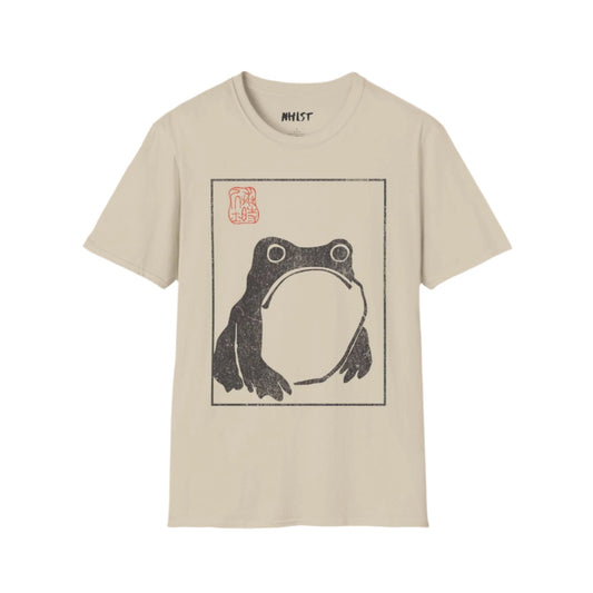 Vintage Unimpressed Grump Frog T-shirt. Unisex Japanese Art Tee. Frog Lover Shirt. - KILLER RETRO